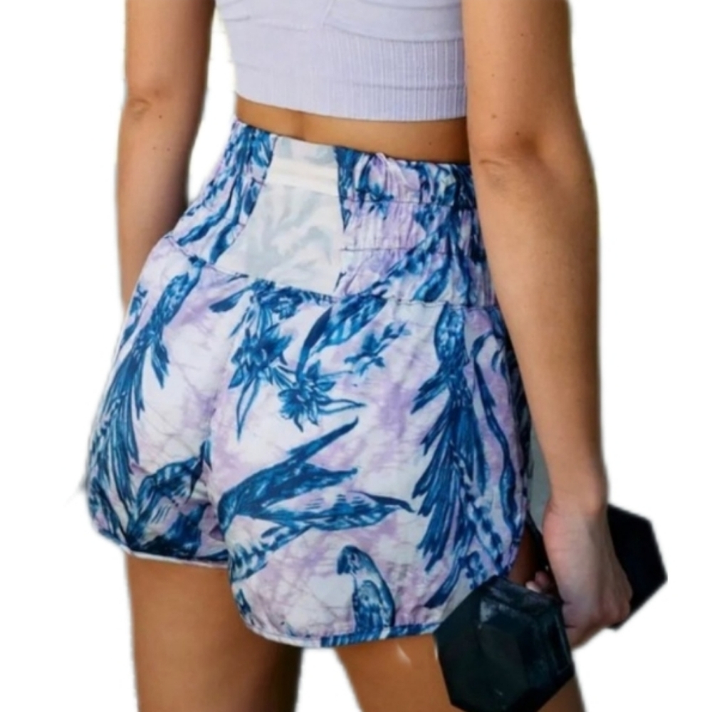 FP Movement The Way Home Tropical Print White Shorts Small